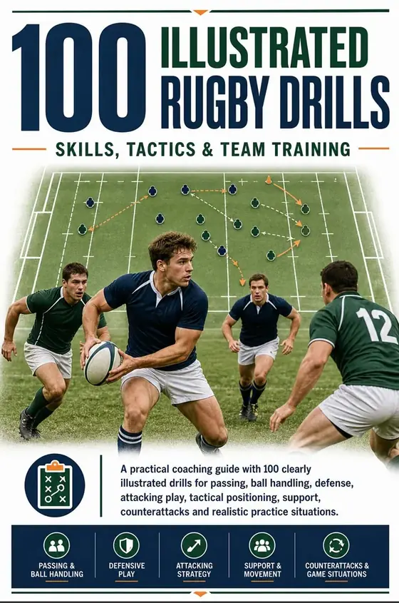 Rugby drill page from the 100 illustrated rugby drills guide 1
